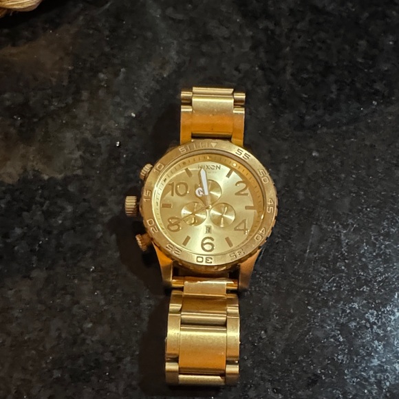 Nixon Chronograph Gold Watch for Men